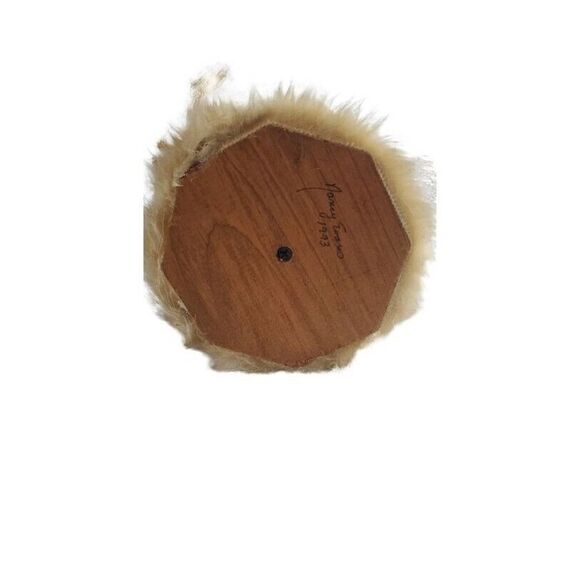 Vintage Santa Claus w/Presents Figurine 15” Cloth Realistic Furry Beard Robe - Picture 8 of 10